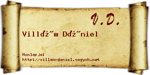 Villám Dániel névjegykártya
